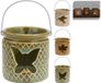 Home & Styling Theelichthouder 8x8x8cm Groen Keramiek