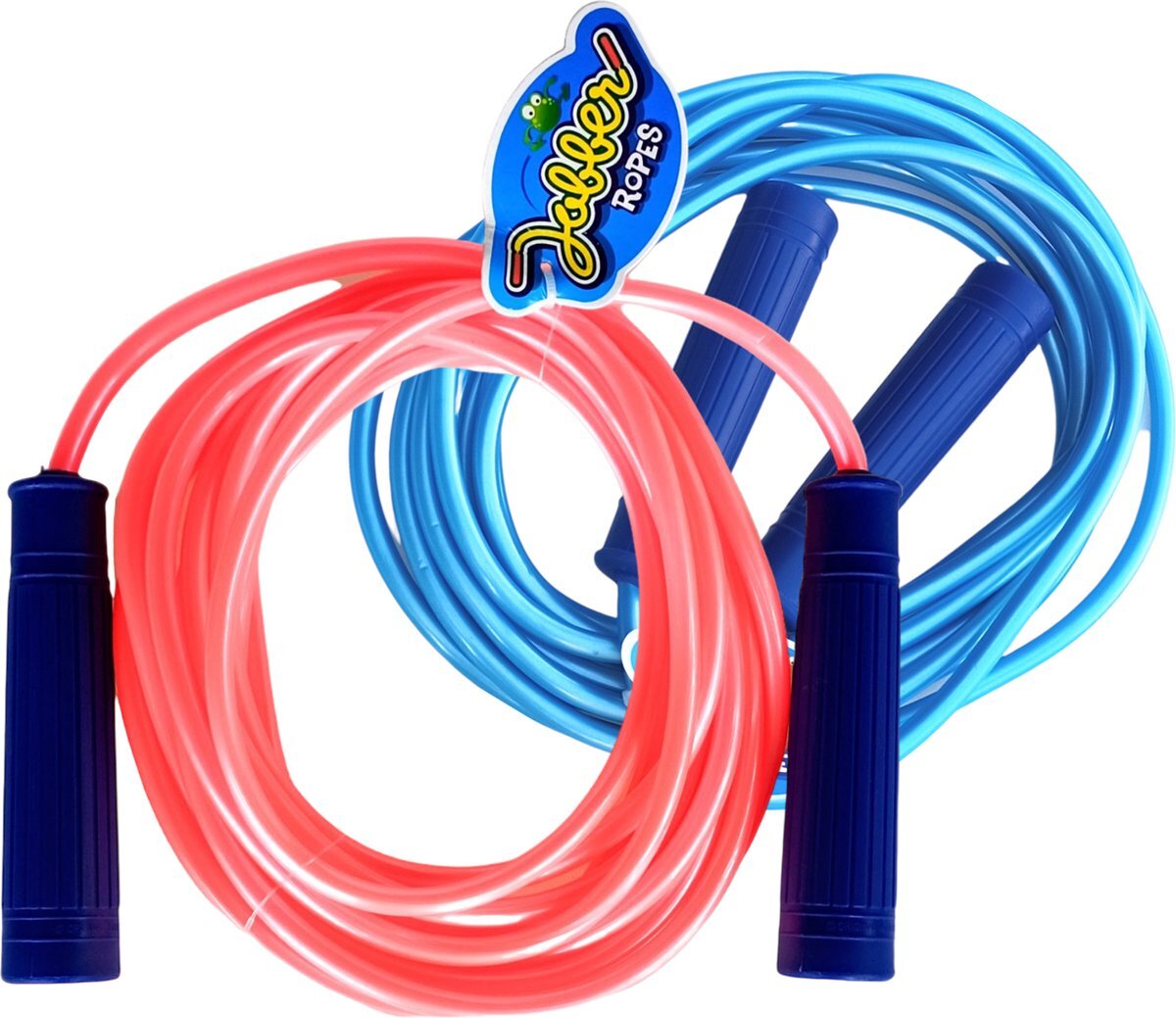 Jobber Toys Jobber - SET - 2x Springtouwen - Roze - Blauw - 5 meter - Groepsspringtouwen