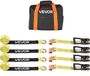 Vevor Wielbevestigingsband (50,8 x 3048 mm) met Platte Haak, Treksterkte van 4540 kg en Draagvermogen van 1512 kg, Motorfietsbevestigingssysteem Wielbevestigingsband Bandenband voor SUV's en Aanhangers, Geel