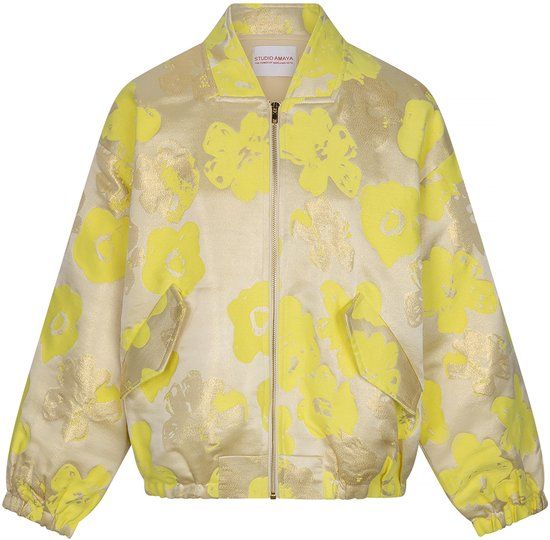 Studio Amaya Fenna Bomber Jassen Dames - Zomerjas - Geel - Maat S