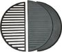 Keij Cast Iron Set half grillrooster en grillplaat - gietijzer - M - 38 cm - groen