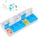 Relaxdays Pillendoos Week - 7 Dagen - 2 Vakken - Wit/Blauw