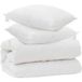 Icecat Couette avec oreillers avec oreiller 3 pcs blanc microfibre