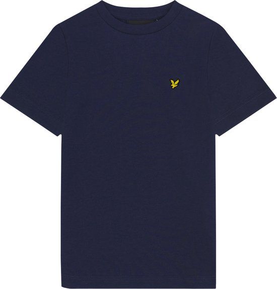 Lyle & Scott T-shirt - Navy blauw - Kinderen - Maat 152/158 - Driekwart mouw - Effen