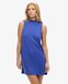 Superdry Robe Trapèze Courte Sans Manches, Bleu, Taille : 42