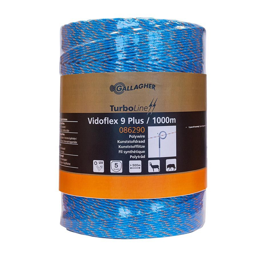 Gallagher Vidoflex 9 TurboLine Plus blauw 1000m - 086290