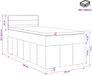 vidaXL Lit plateforme avec matelas et tête de lit Taupe 100 x 200 cm Tissu