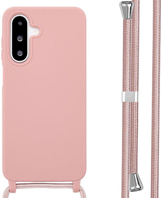 imoshion Hoesje - Geschikt voor Samsung Galaxy A26 - Siliconen hoesje met koord - Sand Pink