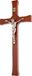 Croix suspendue en bois classique sans marque - 18x8x1.4cm - Marron