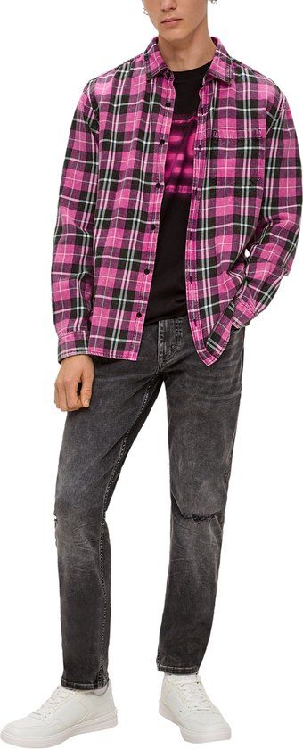 Q/S designed by Men's Shirt - 44N0 LILAC/PINK - Size S