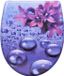 Azomor® toiletbril paars met softclose en regendruppelprint
