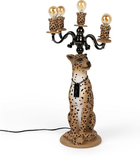 Bold Monkey Proudly Crowned Panther vloerlamp spotted - Beige