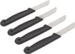 Cuisine Elegance 4x Schilmesjes / Keukenmesjes - Zwart