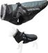 Detailkampioen Manteau pour chien - Manteau d'hiver pour chien - Manteau chaud pour chien avec harnais - Fermeture éclair réglable - Veste puffer imperméable réfléchissante - Gilet de protection contre le froid pour chien à col haut - Gris - 3XL