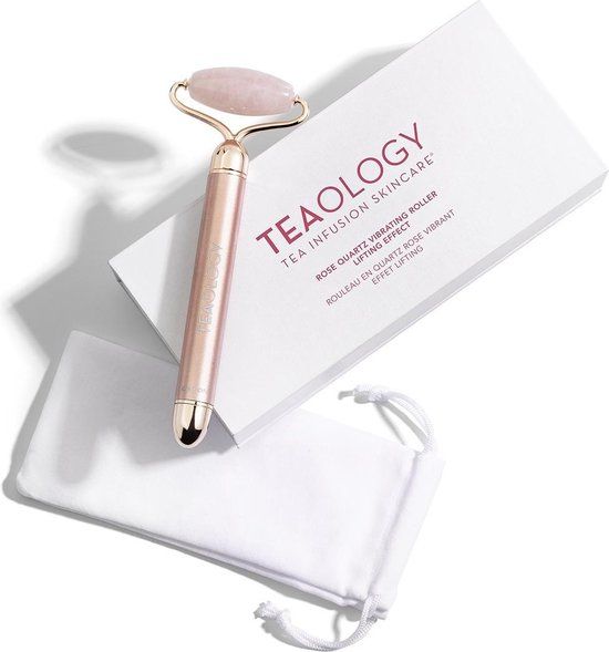 Teaology Rose Quartz Vibrating Face Roller