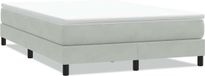 vidaXL Boxspring zonder matras fluweel lichtgrijs 140x210 cm