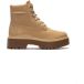 Timberland Stone Street Md AKJ Laarzen met veters, waterdicht, 15,2 cm, lakleer, beige, maat 38