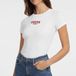 Guess Jeans Slim Rib Emb T-shirt Korte Mouwen Wit S Vrouw