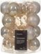 Decoris Boules de Noël - 50 pièces - 6 cm - Plastique - Champagne