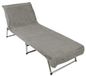 ZOLLNER housse de protection pour chaise de jardin, coton, 75 x 210 cm, gris pierre