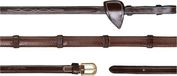 Dy'on 1/2 Rubber Reins With Stops - Brown - Full