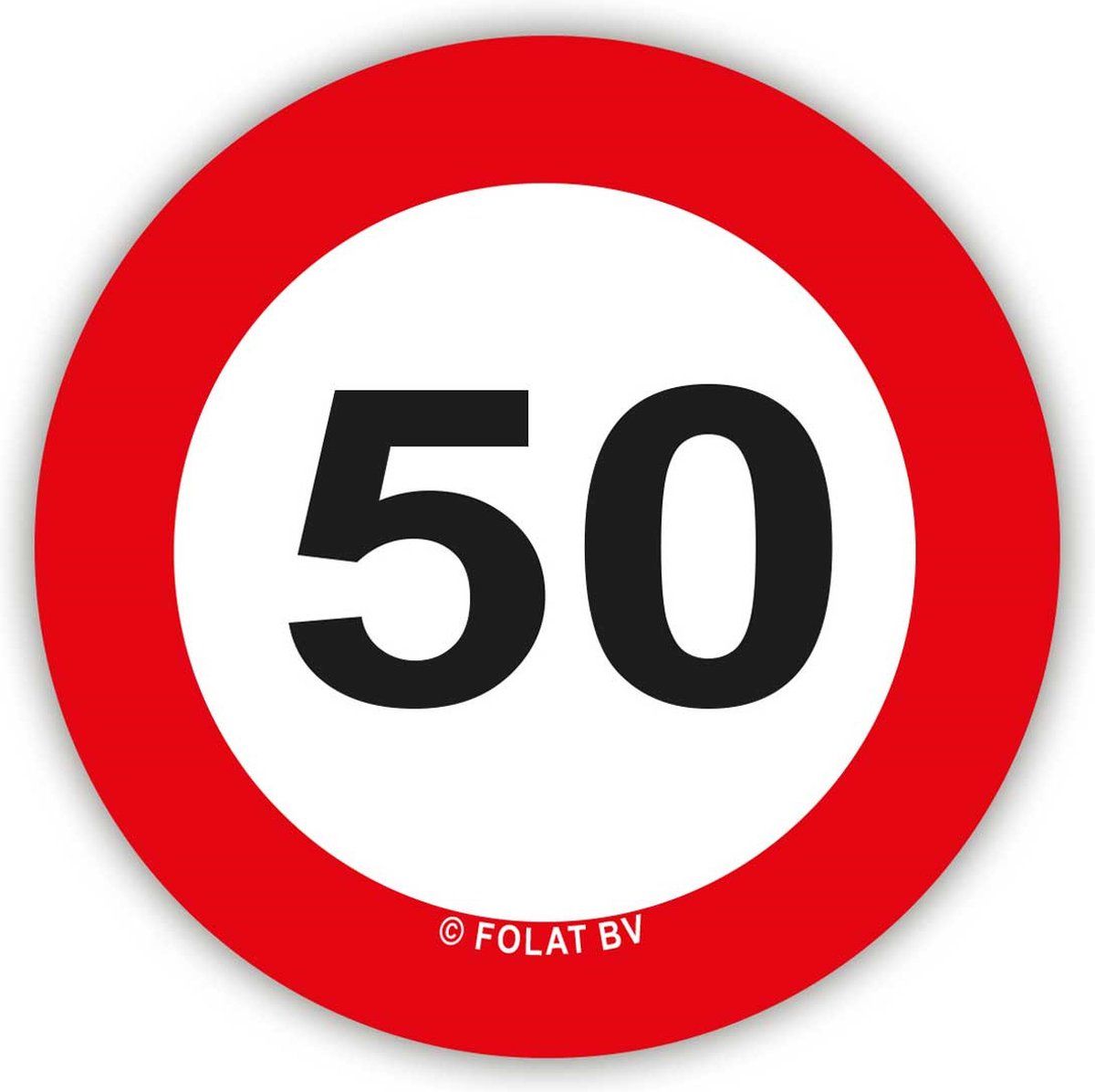 Folat Confetti XL Verkeersbord 50