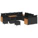 vidaXL Banc de jardin 13 pièces Noir