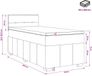 vidaXL Boxspringbed met matras en hoofdeinde, blauw, 90 x 200 cm, stof