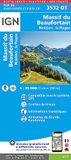 MASSIF IGN TOP 25R- Massif du Beaufortain / Moûtiers / La Plagne