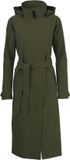 AGU Trench Coat Long Regenjas Urban Outdoor Dames - Groen - XS