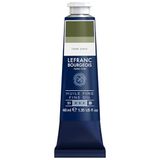 Lefranc Bourgeois 301781 Fijne olieverf van uitstekende kwaliteit, lichtecht met een gelijkmatige consistentie, tube van 40 ml, ideaal voor spieraammen, canvas, schilderbord - Groene aarde