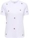 Only T-shirt Onlketty S/s O-neck Top Jrs Noos 15288473 Bright White/strawberry Dames Maat - S