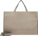LIEBESKIND BERLIN LOU 2 3D Leather Satchel Stone Taupe