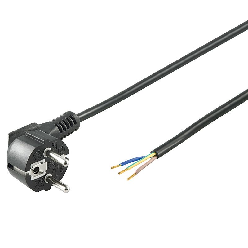 Goobay Apparaatsnoer - CEE7/7 - Haaks - Zwart - 3 meter