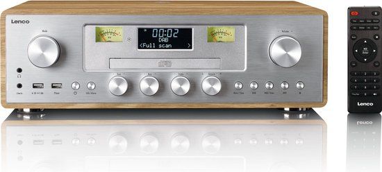 LENCO DAR-281WDSI - DAB+/FM-radio met cd-speler, USB, Bluetooth® - Hout/Zilver