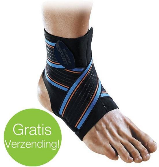 Thuasne Sport Enkelbandage met Straps - Zwart, Blauw, Rood