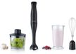 SEVERIN Mixeur plongeant 3-en-1 SM3762, 350W, avec pied amovible avec gobelet doseur de 700 ml, mini-hachoir et fouet, noir