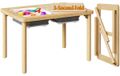 Table de jeu table sensorielle table à eau table à sable - Pliable - 2 bacs - Bois - Pour intérieur et extérieur