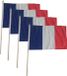 Merkloos / Sans marque Promex Gmbh Luxe zwaaivlag Frankrijk - 4x - 30 x 45 cm - op stok - landen versiering