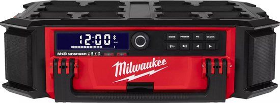 Milwaukee M18 PRCDAB+-0 Packout Bouwradio - DAB+ - 18V - Zwart/Rood (Body)