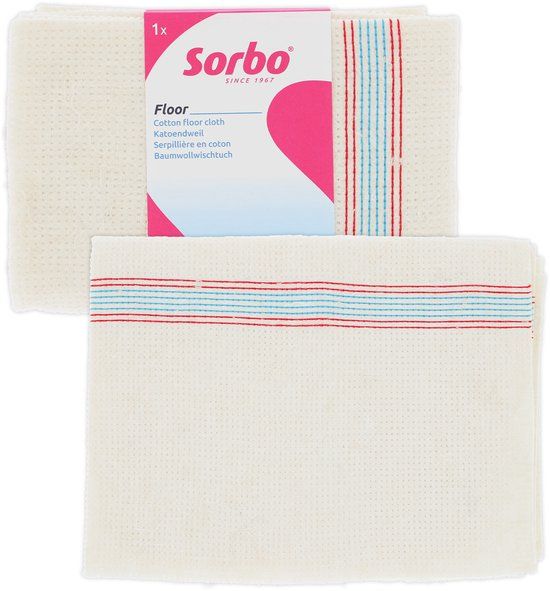 Sorbo Gestikte Dweil - 5 Stuks - Wit - 60x60 cm - Katoen