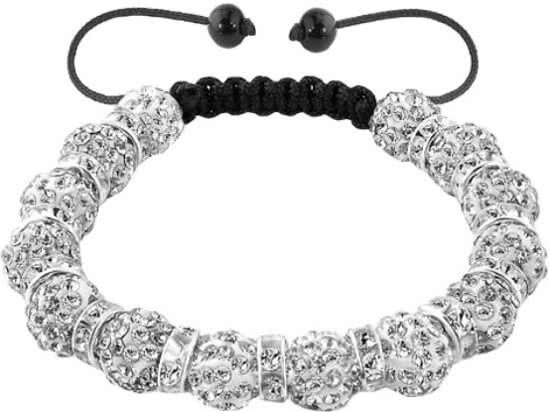 Fako Bijoux® - Armband - Disco Dots - Ring Deluxe - Wit - 8719743476639