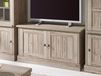 YORKO Meuble TV-HiFi 2 portes chêne cristal clair