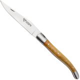 Laguiole en Aubrac Laguiole en Aubrac Cheesewood Natural Colour, Matt Bolsters, zakmes, 12 cm