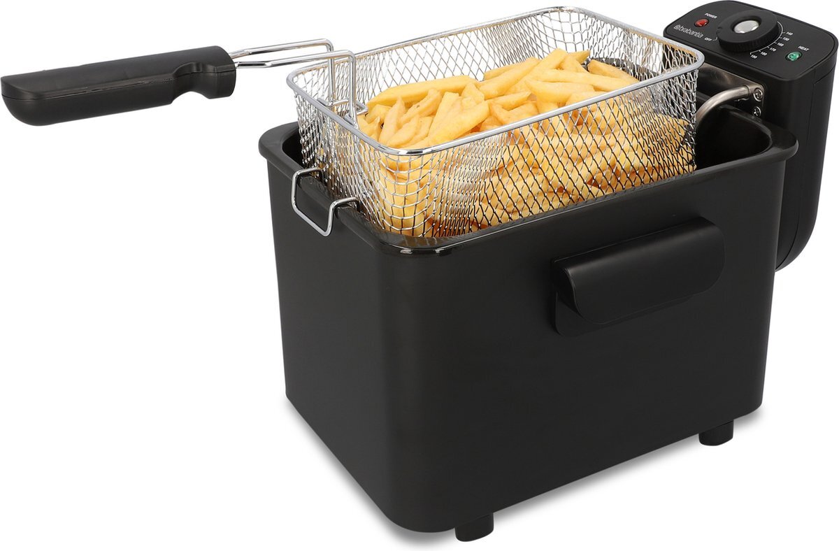 Brabantia BBEK1130BK Frituurpan - Friteuse - 4 Liter - 2200 Watt - RVS - Zwart