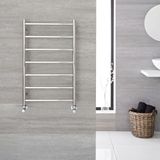 Hudson Reed Quo Radiateur porte-serviettes en acier inoxydable avec finition inox | 80cm x 50cm - Chauffage de salle de bain parfait