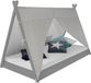 Homestyle4u Kinderbed 90x200 cm - TIPI met Matras - Grijs