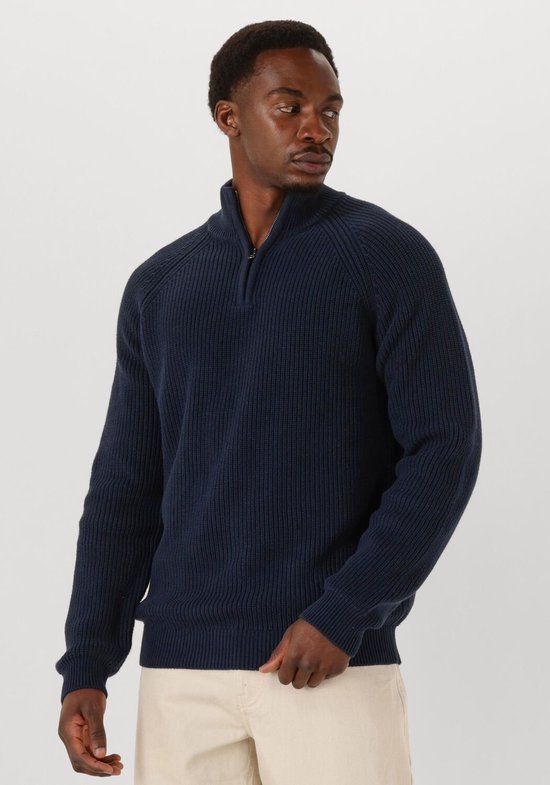 Anerkjendt Aksune Patent Half Zip Knit Truien & Vesten Heren - Sweater - Hoodie - Vest- Donkerblauw - Maat XXL