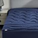 SLEEP ZONE Cool Queen Matrasbeschermer, hoogwaardig, ademend, wasbaar, matrasbeschermer, 20,3-53,3 cm diep, marineblauw