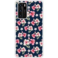 P40 Hibiscus Vintage Rubberen Siliconen Hoesje